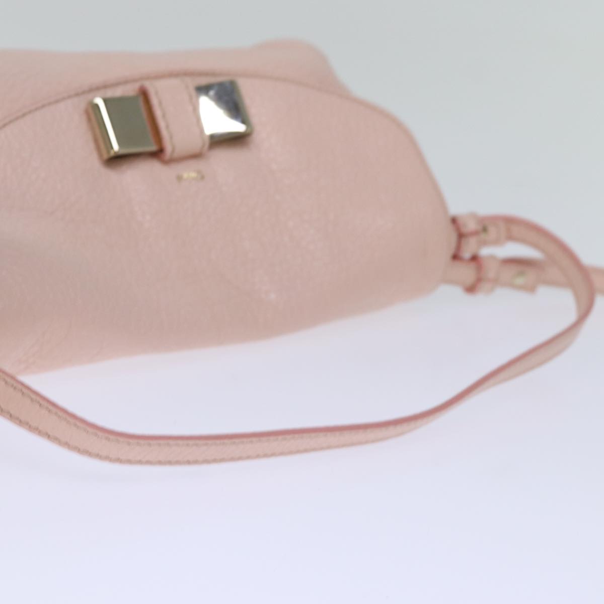 Chloe Lily Hand Bag Leather 2way Pink Auth yk12570