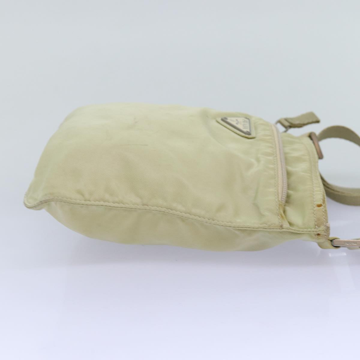 PRADA Shoulder Bag Nylon Beige Auth yk12571
