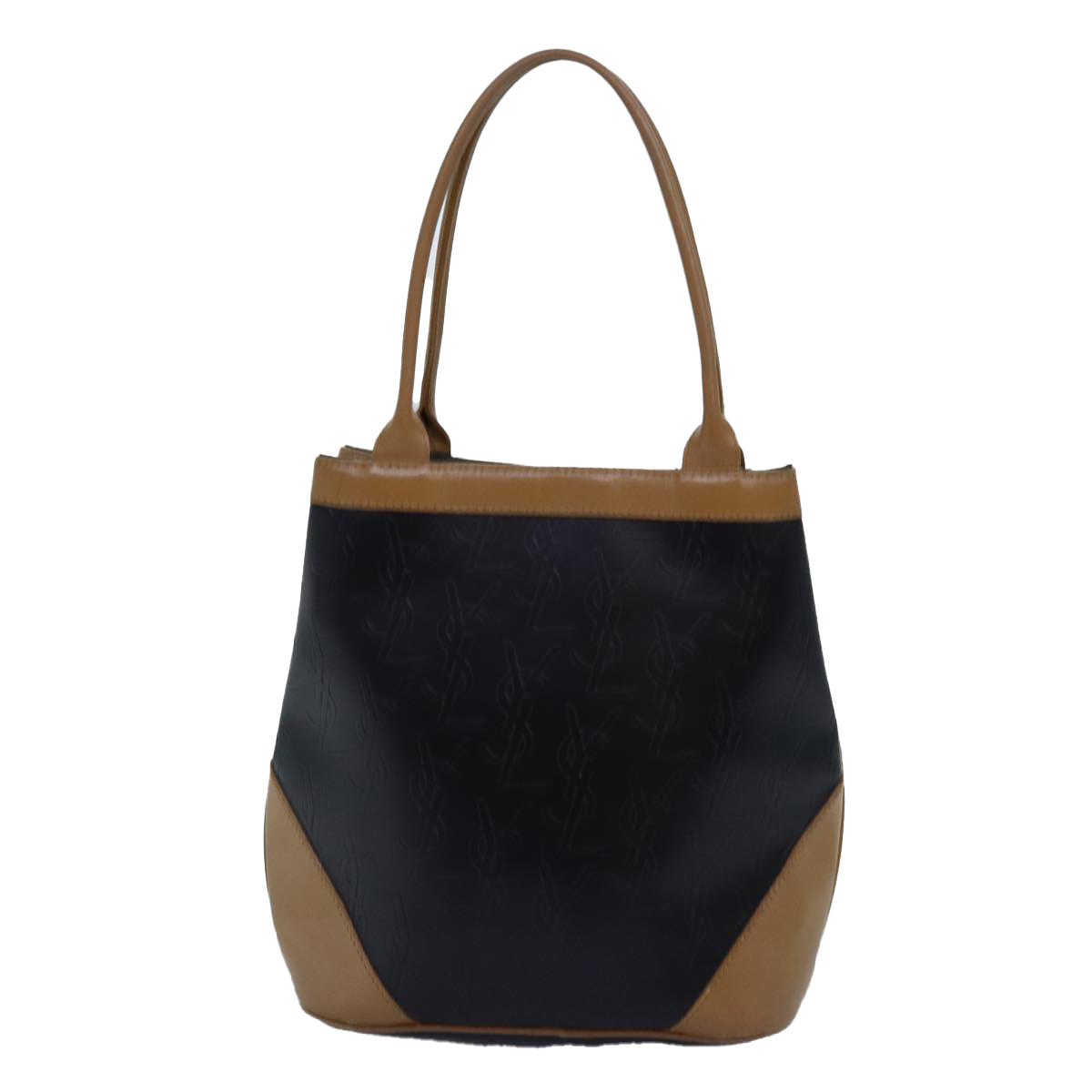 SAINT LAURENT Cassandra Hand Bag PVC Leather Black Auth yk12577 - 0