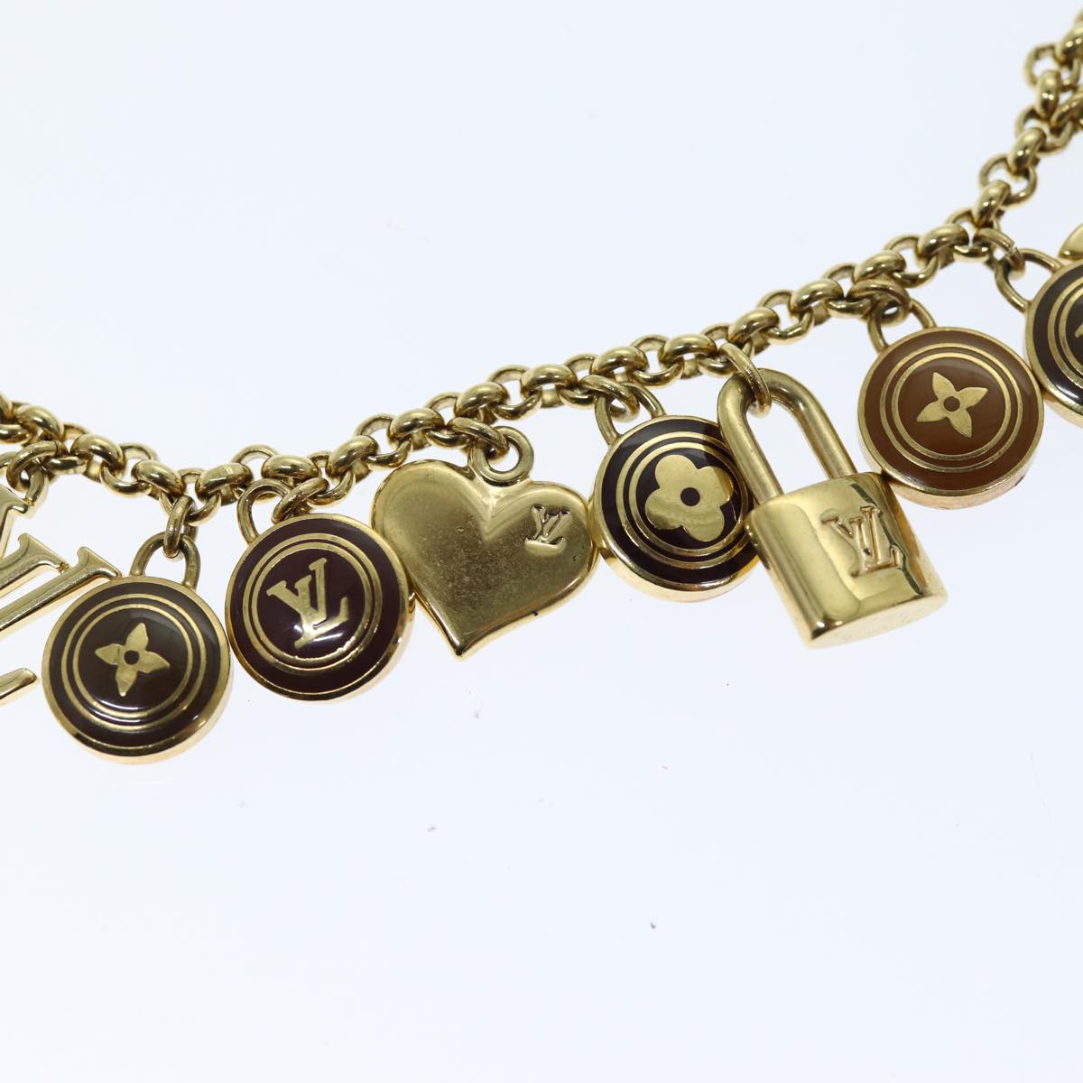 LOUIS VUITTON Monogram Porte Cles Chainne Pastilles Charm M66172 LV Auth yk12595