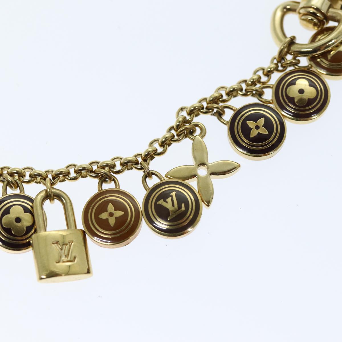 LOUIS VUITTON Monogram Porte Cles Chainne Pastilles Charm M66172 LV Auth yk12595