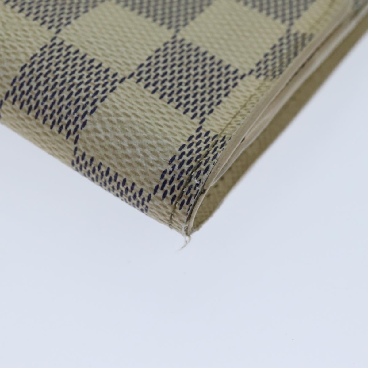 LOUIS VUITTON Damier Azur Portefeuille Anais Trifold Wallet N63241 Auth yk12601