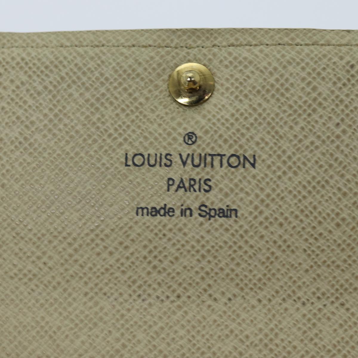 LOUIS VUITTON Damier Azur Portefeuille Anais Trifold Wallet N63241 Auth yk12601