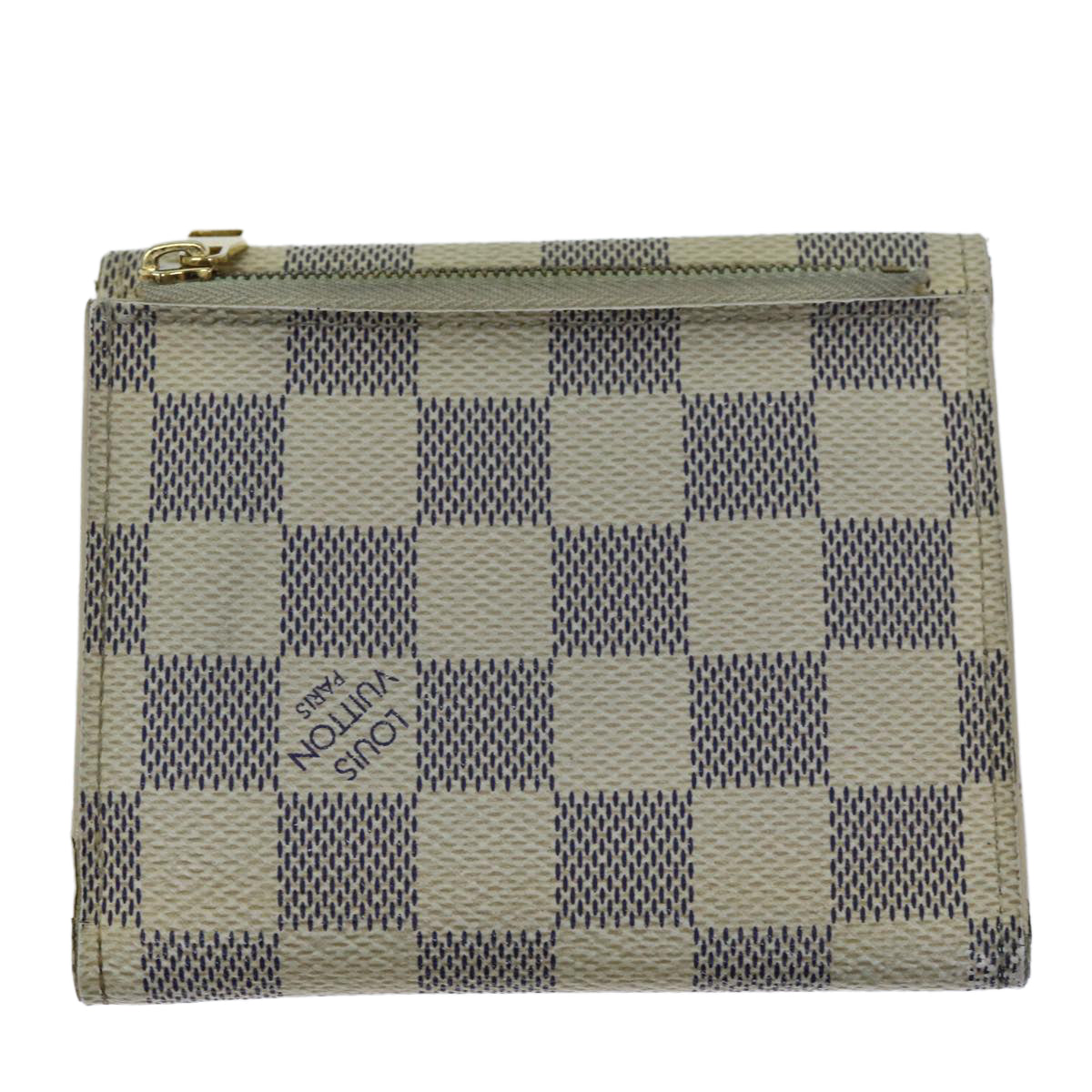 LOUIS VUITTON Damier Azur Portefeuille Anais Trifold Wallet N63241 Auth yk12601 - 0