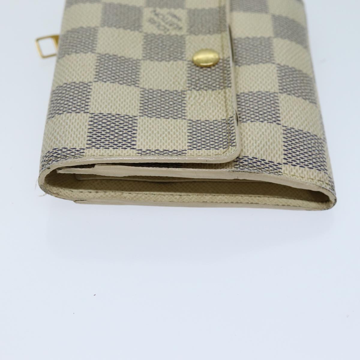 LOUIS VUITTON Damier Azur Portefeuille Anais Trifold Wallet N63241 Auth yk12601