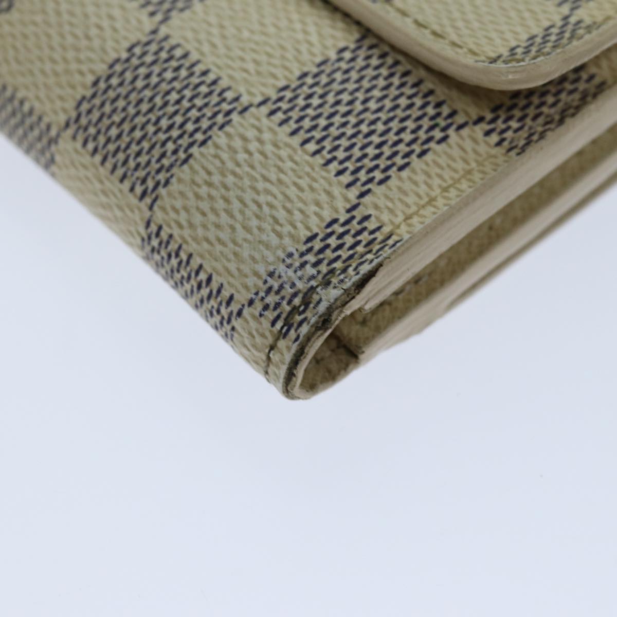 LOUIS VUITTON Damier Azur Portefeuille Anais Trifold Wallet N63241 Auth yk12601