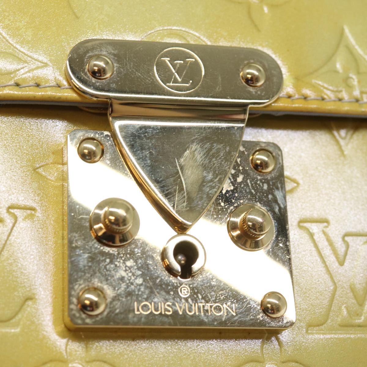 LOUIS VUITTON Monogram Vernis Spring street Hand Bag Gris M91029 LV Auth yk12631