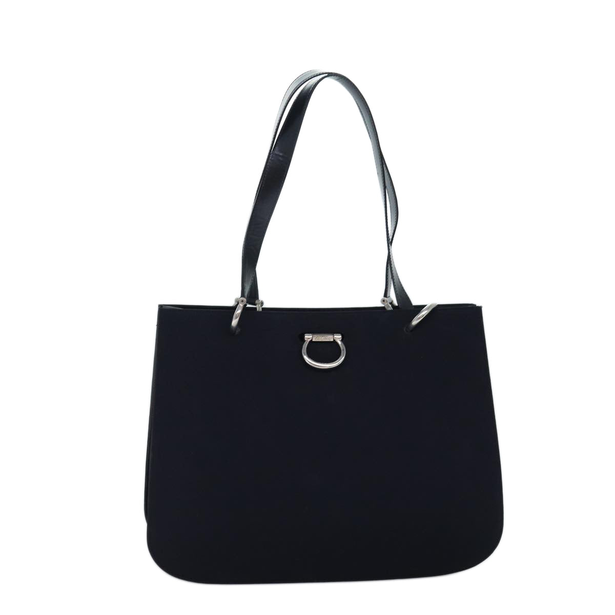 CELINE Tote Bag Nylon Black Auth yk12664