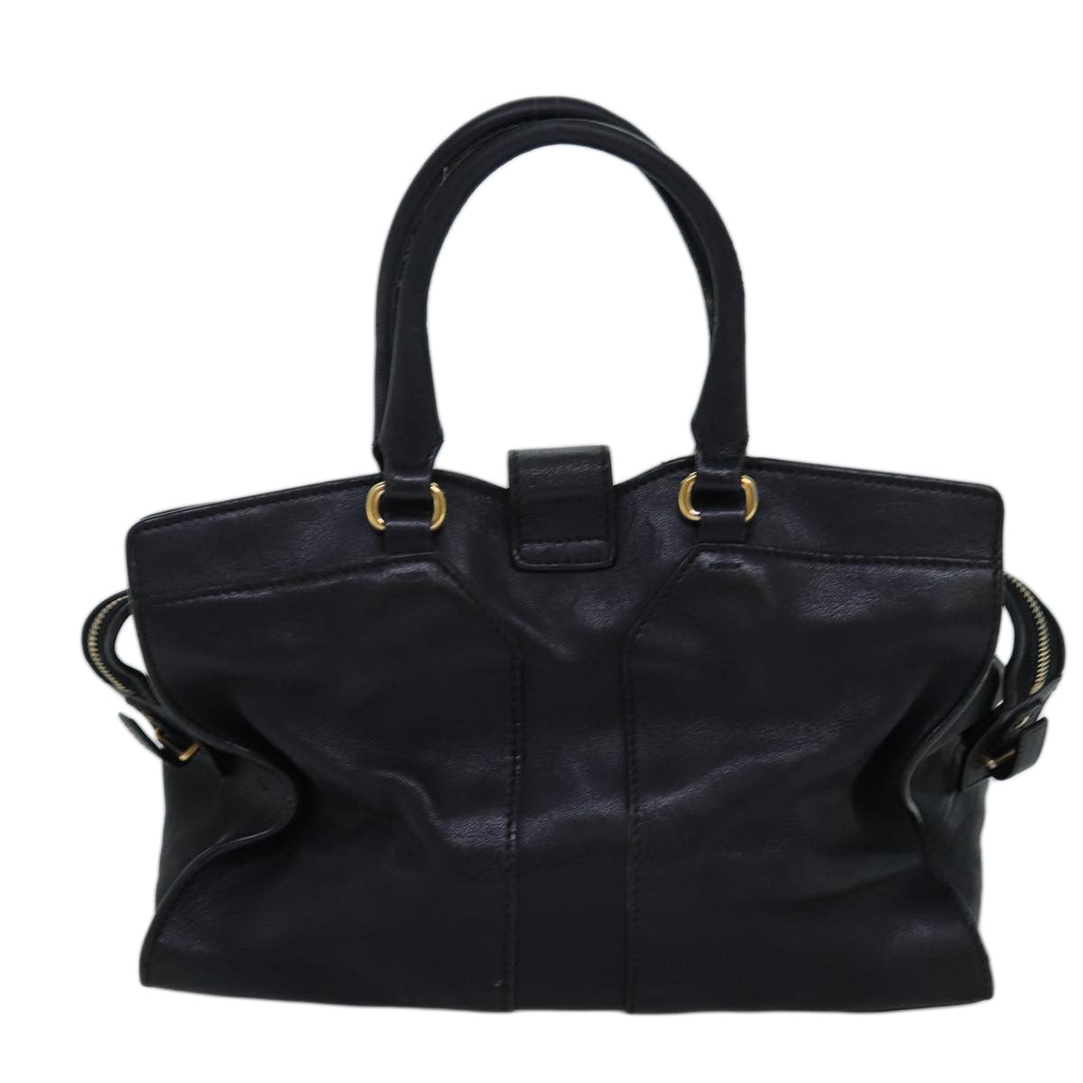 SAINT LAURENT Cavass Chic Mini Hand Bag Leather Black 297957 Auth yk12668 - 0