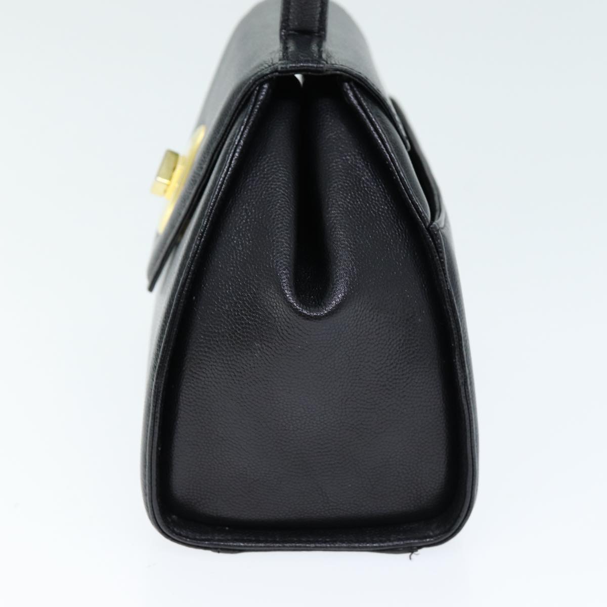 GIVENCHY Hand Bag Leather Black Auth yk12676