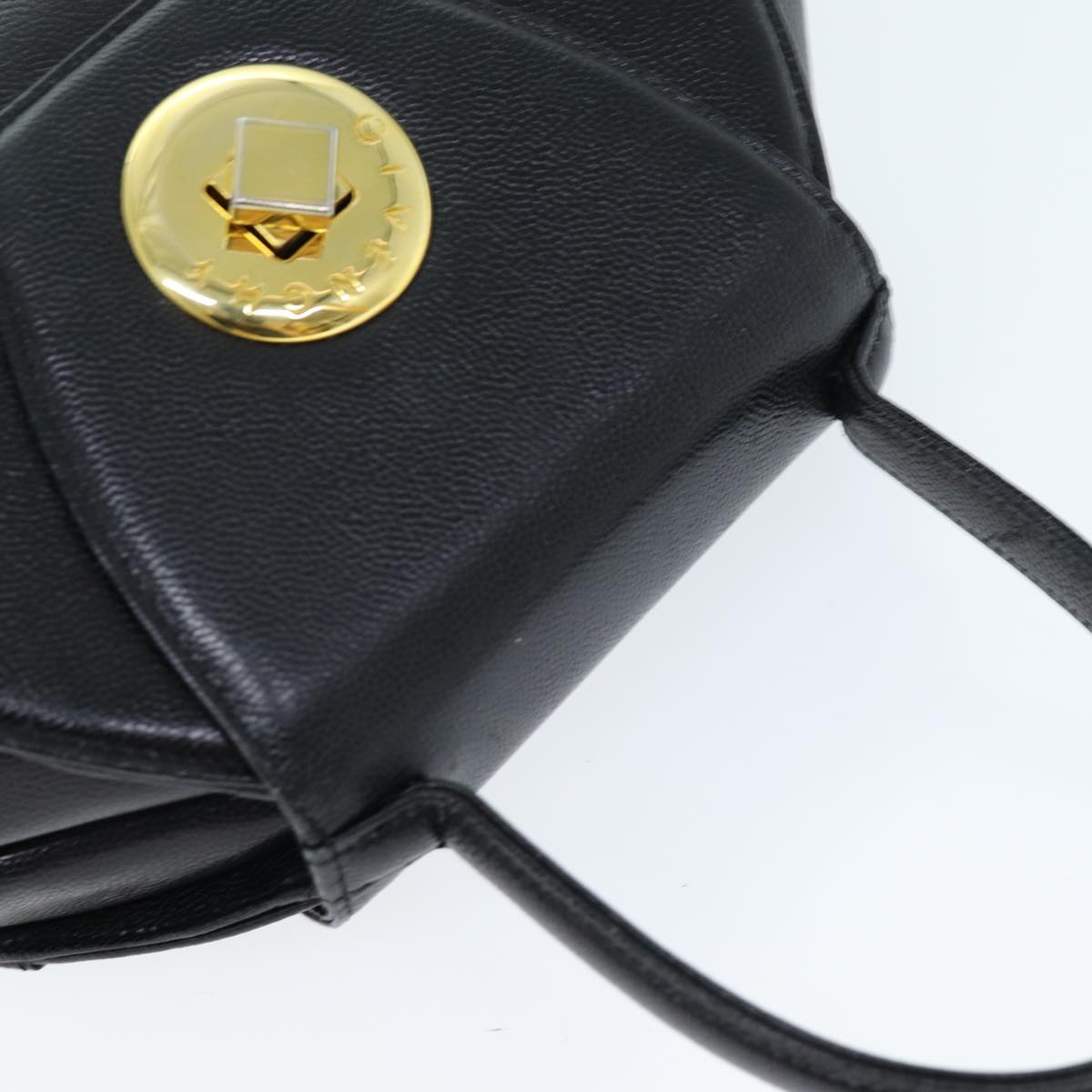 GIVENCHY Hand Bag Leather Black Auth yk12676