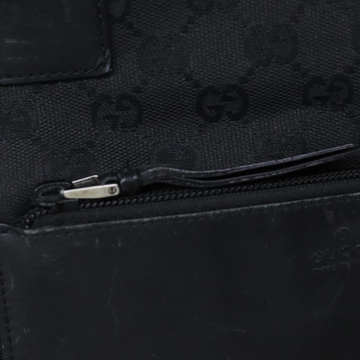 GUCCI GG Canvas Tote Bag Black 28892 Auth yk12685