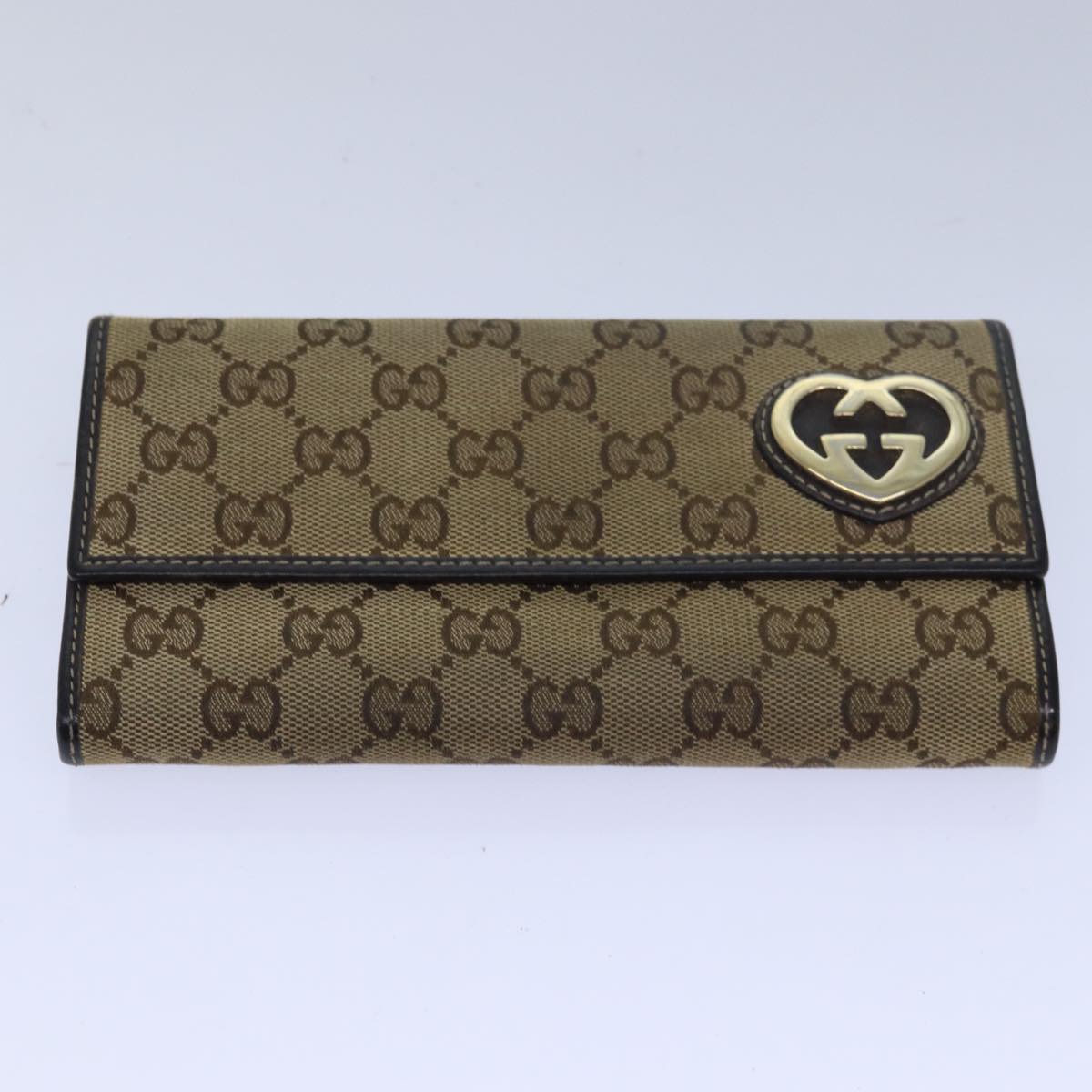 FENDI Gucci GG Canvas Wallet Leather 4Set Black Beige white Auth yk12710