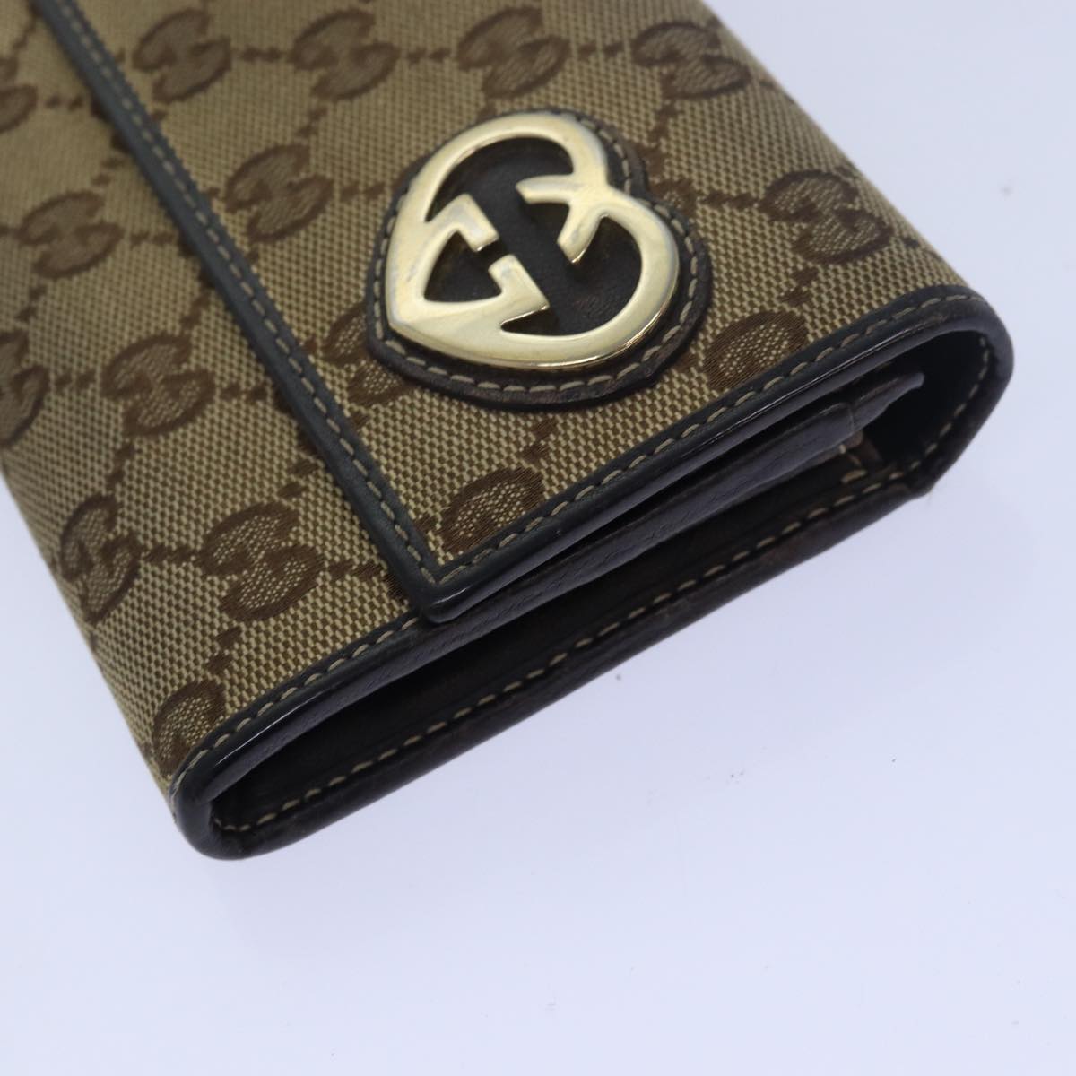 FENDI Gucci GG Canvas Wallet Leather 4Set Black Beige white Auth yk12710