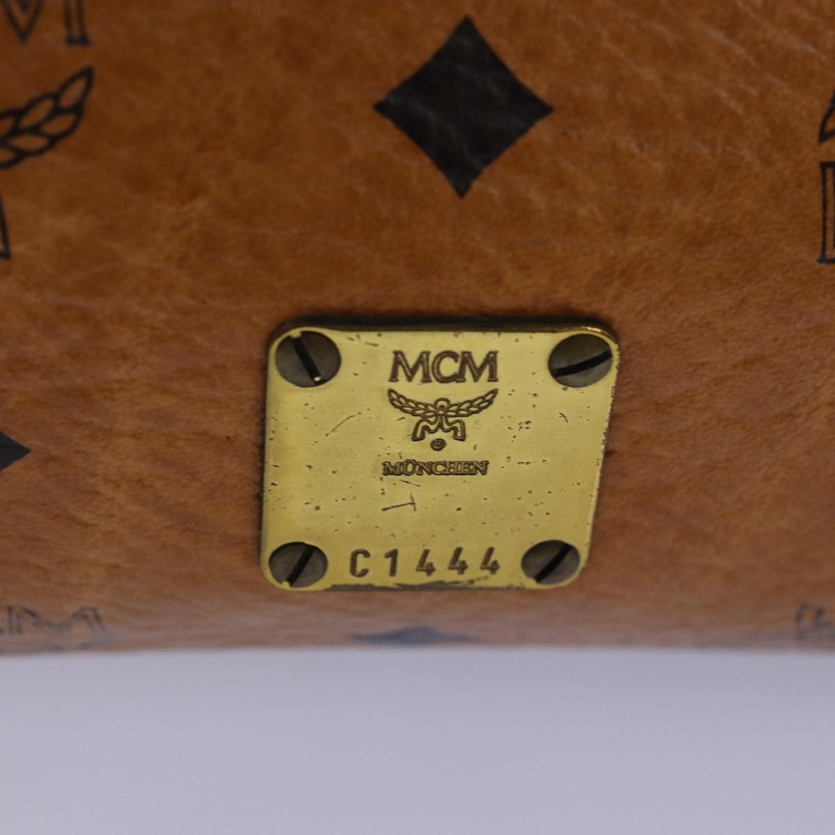 MCM Vicetos Logogram Hand Bag PVC Brown Auth yk12715