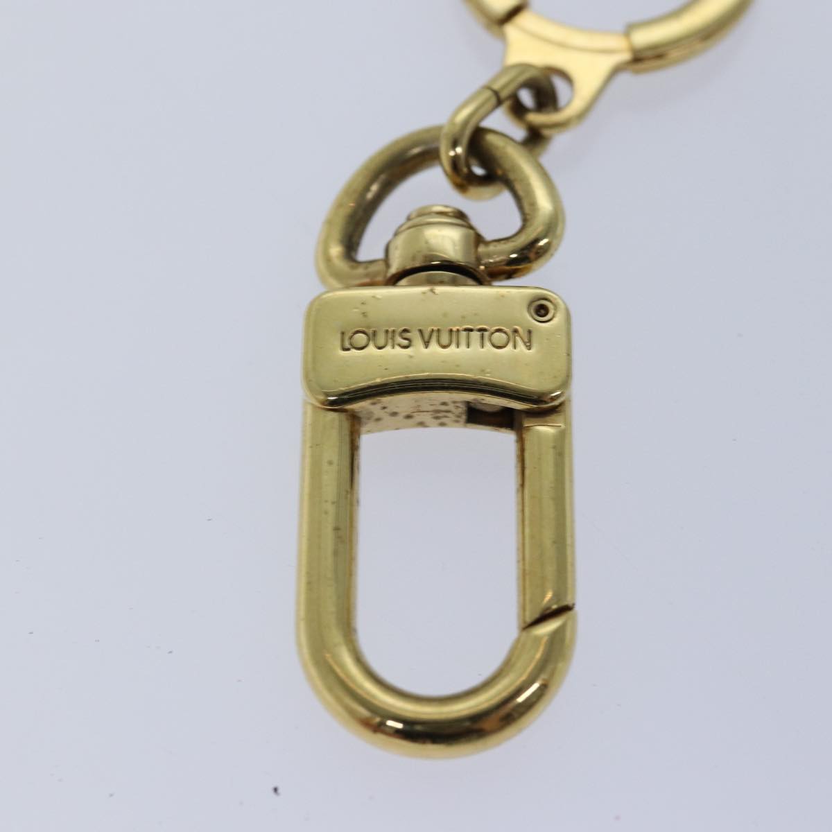 LOUIS VUITTON Anneau Cles Key Holder metal Gold Tone LV Auth yk12725