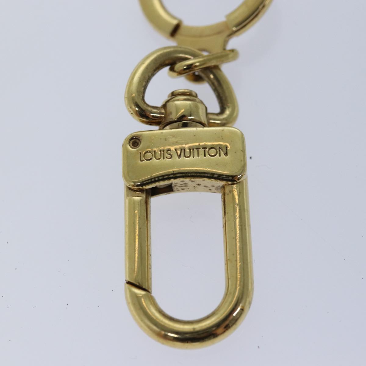 LOUIS VUITTON Anneau Cles Key Holder metal Gold Tone LV Auth yk12725