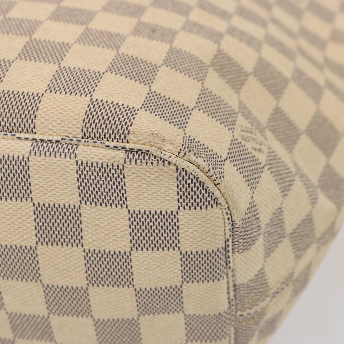 LOUIS VUITTON Damier Azur Neverfull MM Tote Bag N41605 LV Auth yk12731