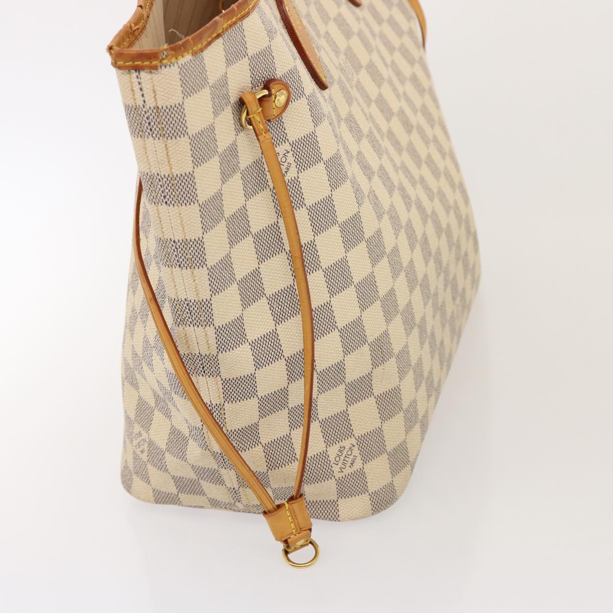 LOUIS VUITTON Damier Azur Neverfull MM Tote Bag N41605 LV Auth yk12731