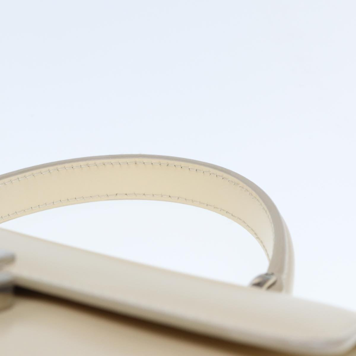 GUCCI Hand Bag Enamel 2way Beige Auth yk12770