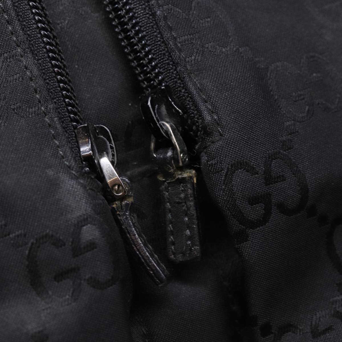 GUCCI GG Canvas Tote Bag Black 001 3705 Auth yk12781