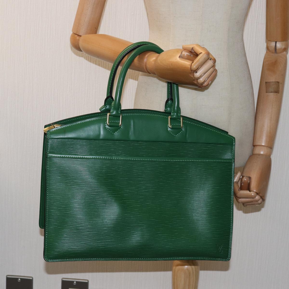 LOUIS VUITTON Epi Riviera Hand Bag Green M48184 LV Auth yk12794