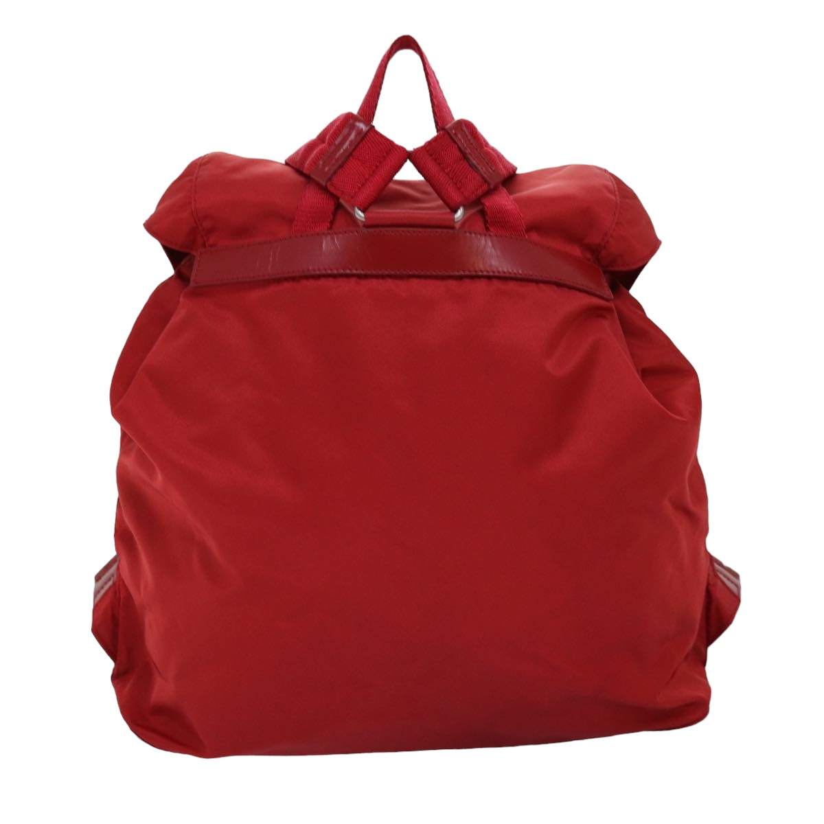 PRADA Backpack Nylon Red Auth yk12814 - 0