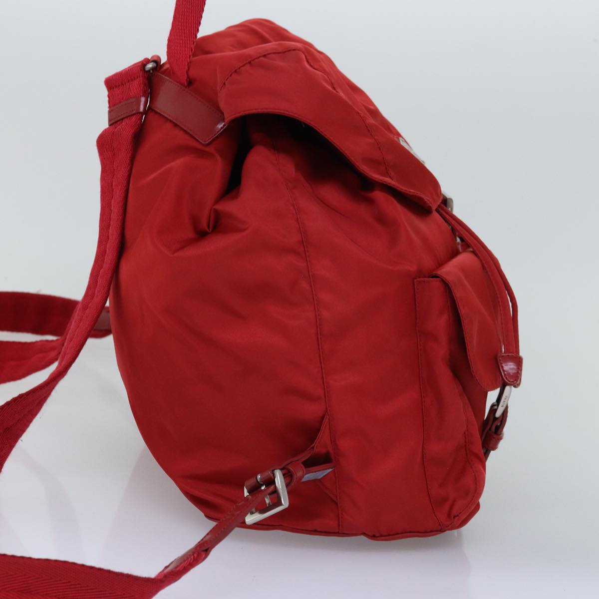 PRADA Backpack Nylon Red Auth yk12814