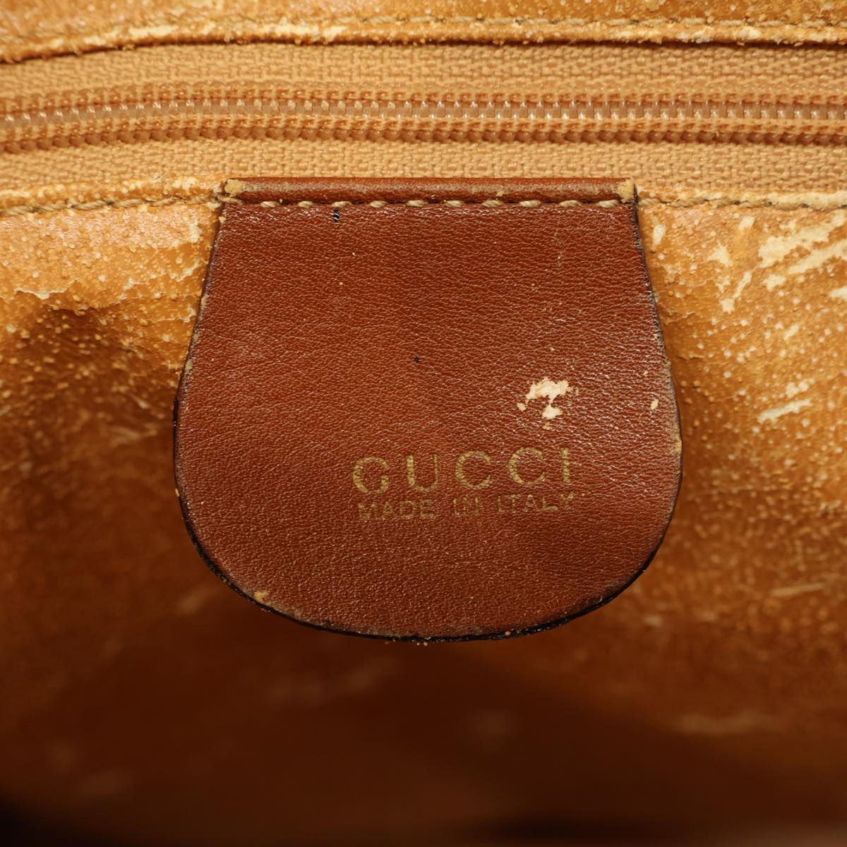 GUCCI Bamboo Hand Bag Leather 2way Brown 000 1186 0289 Auth yk12820