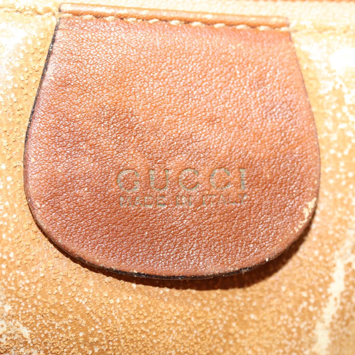 GUCCI Bamboo Hand Bag Leather Brown 000 1186 0289 Auth yk12822