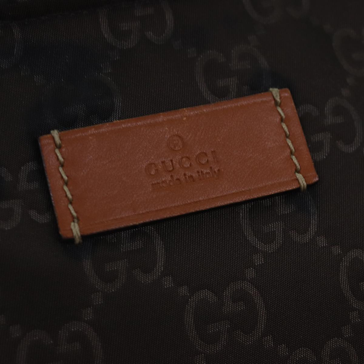 GUCCI GG Canvas Shoulder Bag Nylon Brown 308840 Auth yk12840