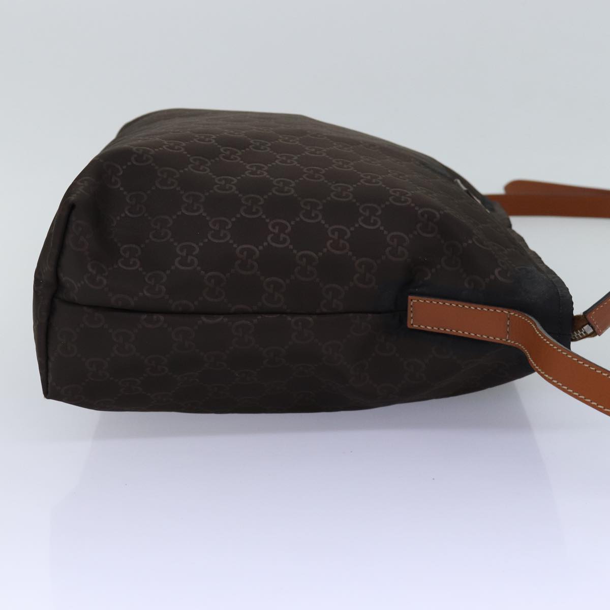 GUCCI GG Canvas Shoulder Bag Nylon Brown 308840 Auth yk12840