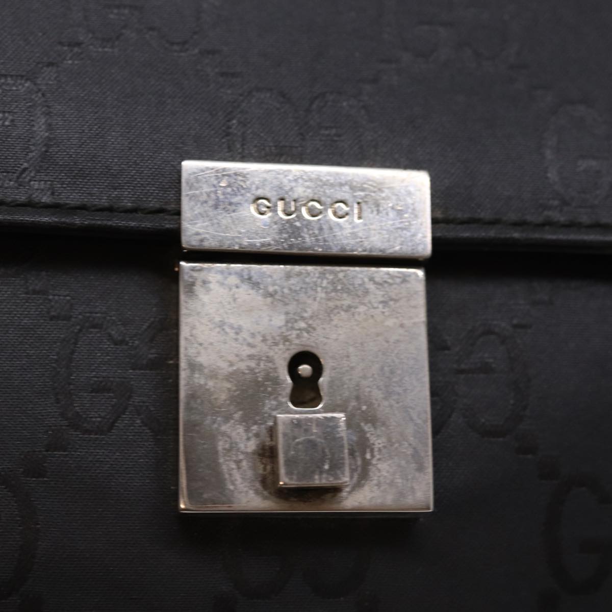 GUCCI GG Canvas Clutch Bag Black Auth yk12865