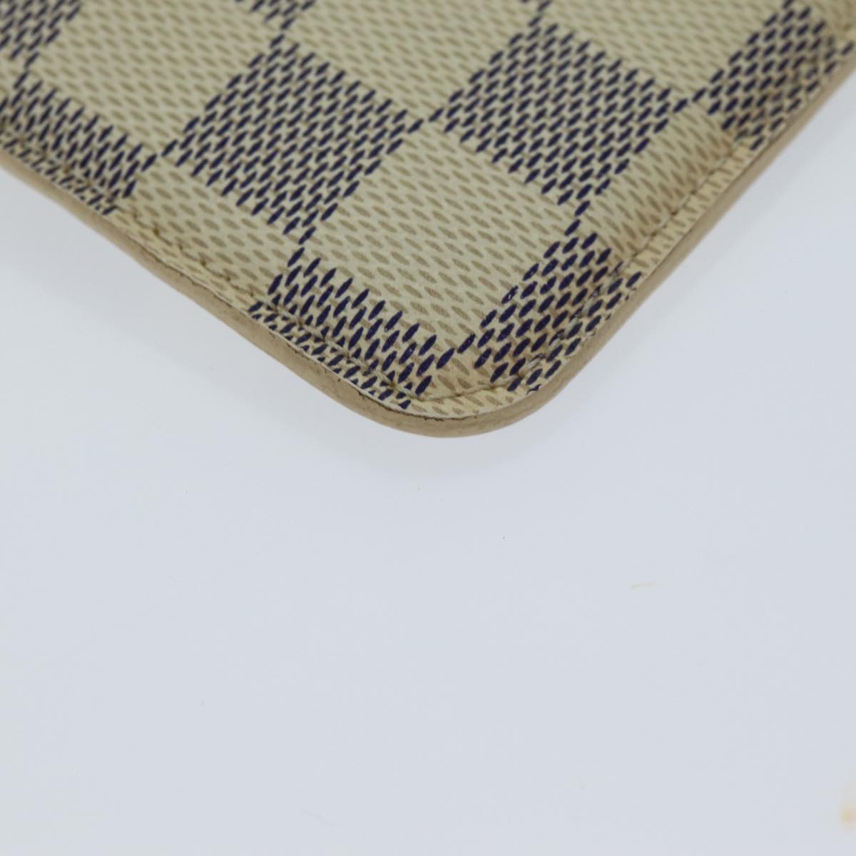 LOUIS VUITTON Damier Azur Etui Lunettes MM Glasses Case N60025 LV Auth yk12876