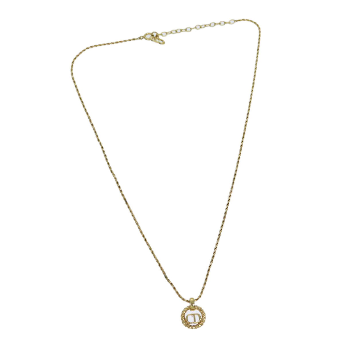 Christian Dior Necklace metal Gold Auth yk12885