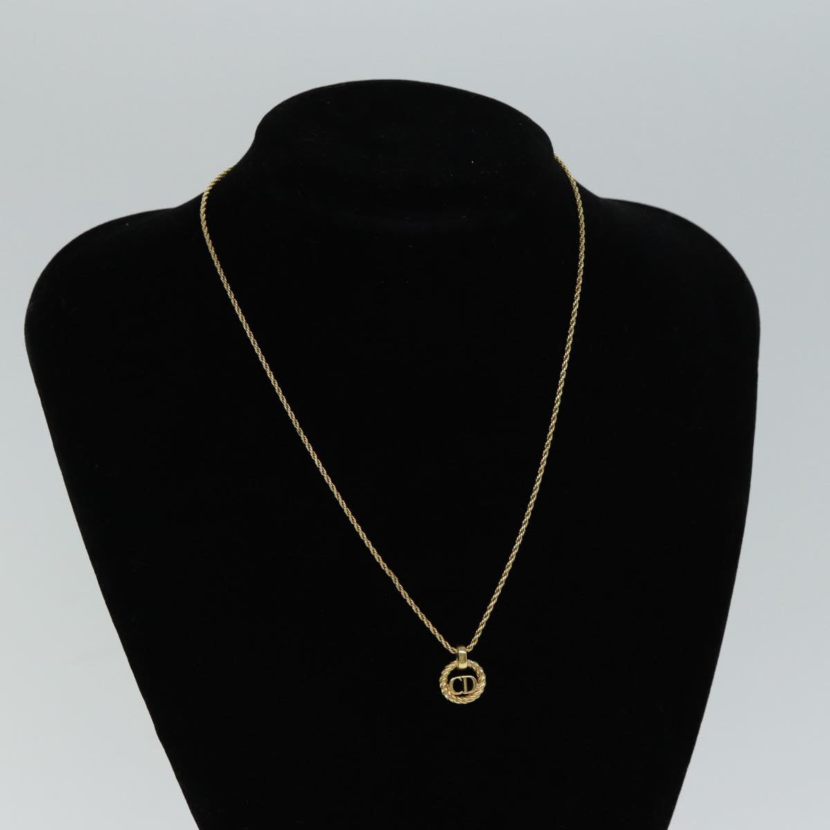 Christian Dior Necklace metal Gold Auth yk12885