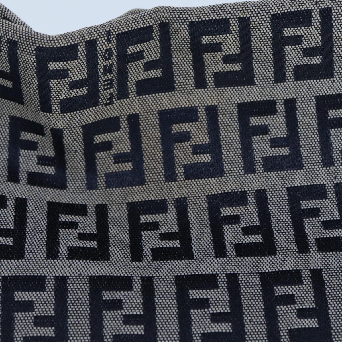 FENDI Zucchino Canvas Hand Bag Navy Auth yk12887