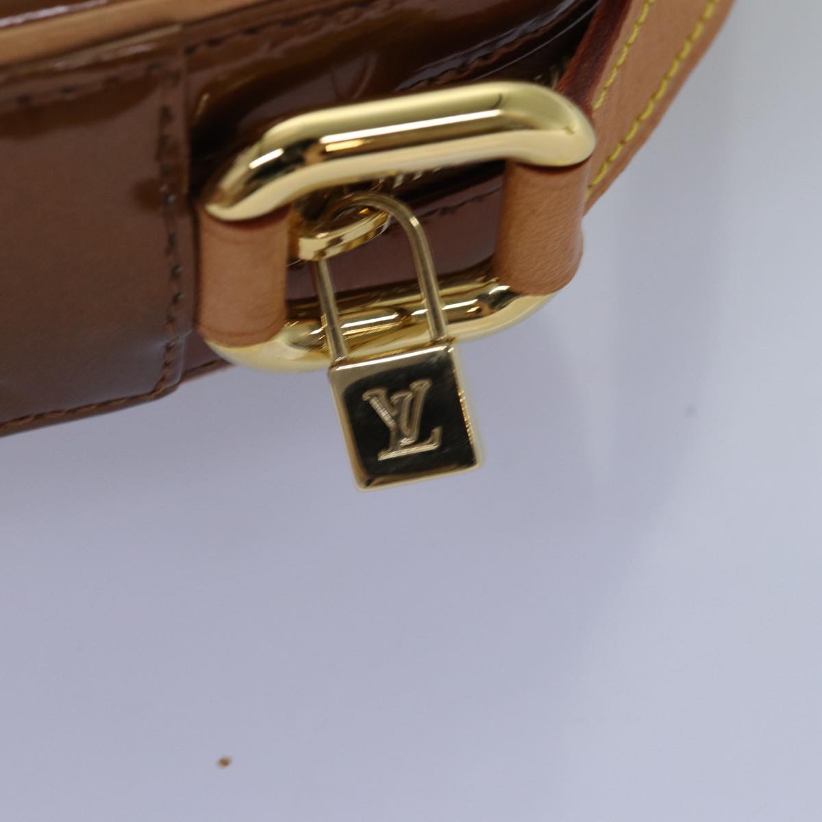 LOUIS VUITTON Monogram Vernis Christy MM Shoulder Bag Bronze M91109 Auth yk12894