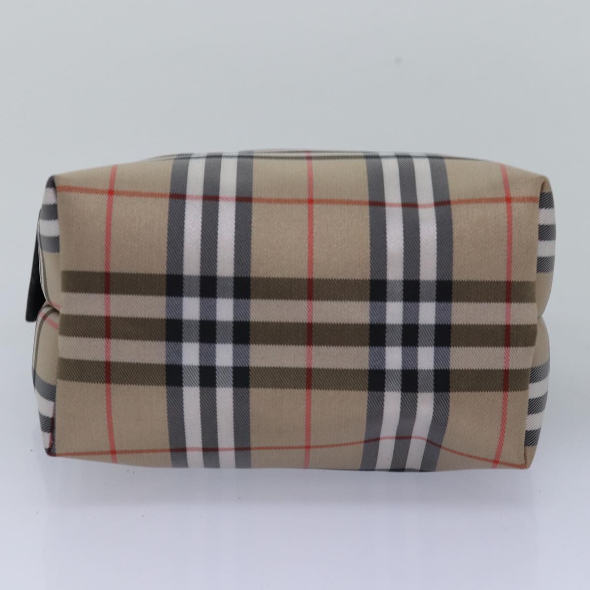 BURBERRY Nova Check Hand Bag Nylon Beige Auth yk12978