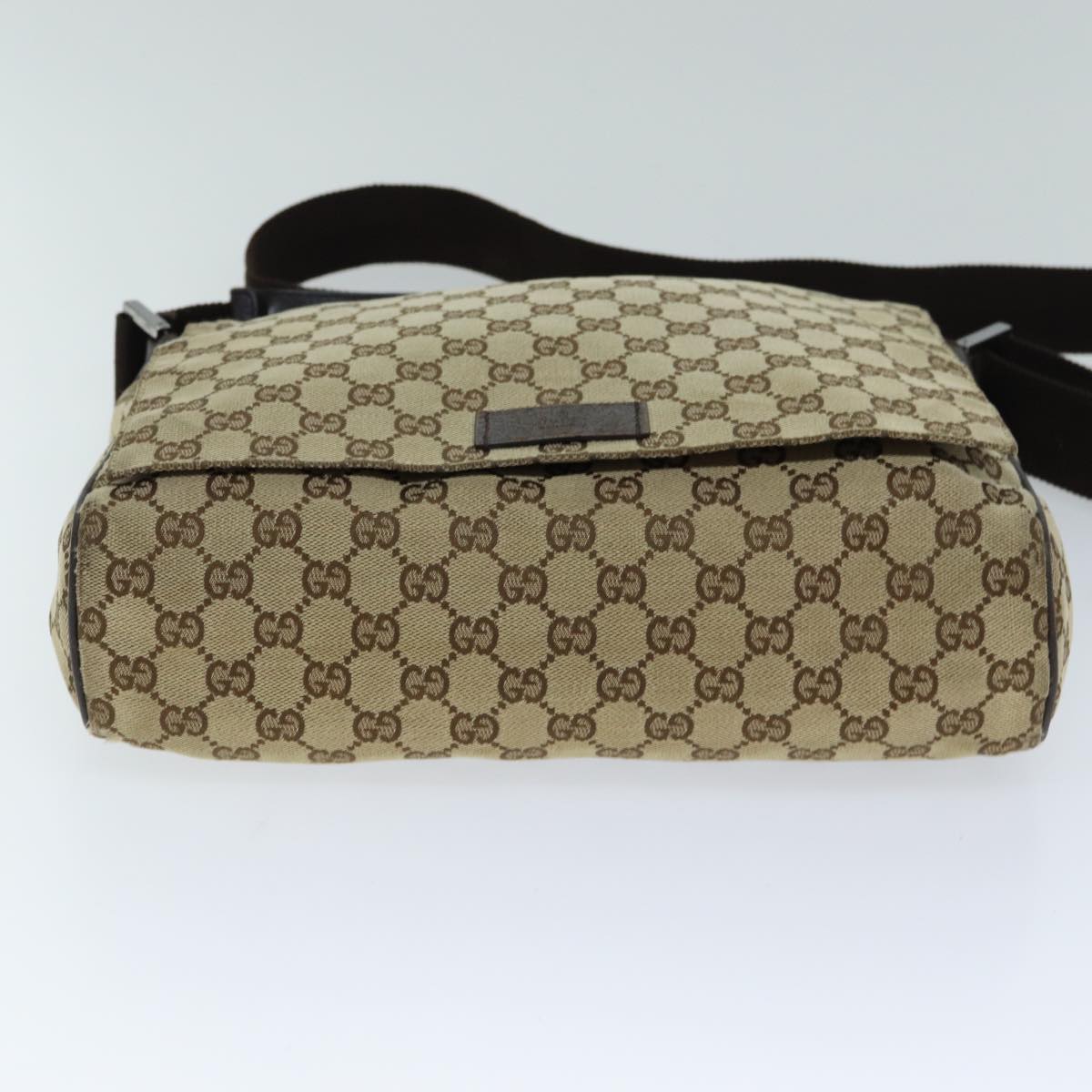 GUCCI GG Canvas Shoulder Bag Beige 146236 Auth yk12996