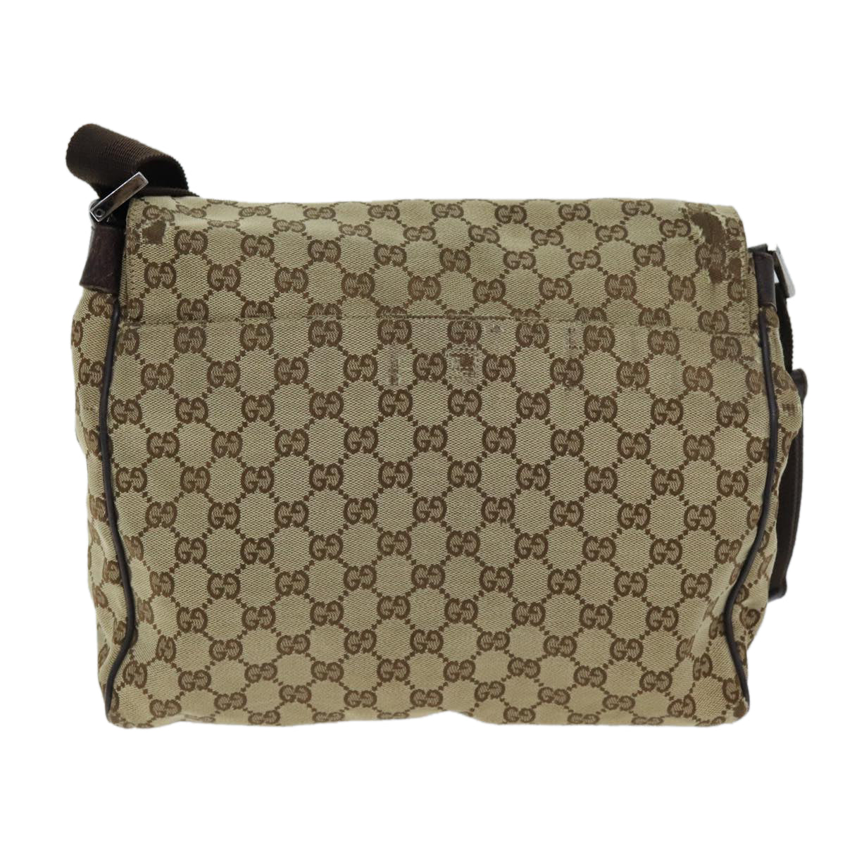 GUCCI GG Canvas Shoulder Bag Beige 146236 Auth yk12996