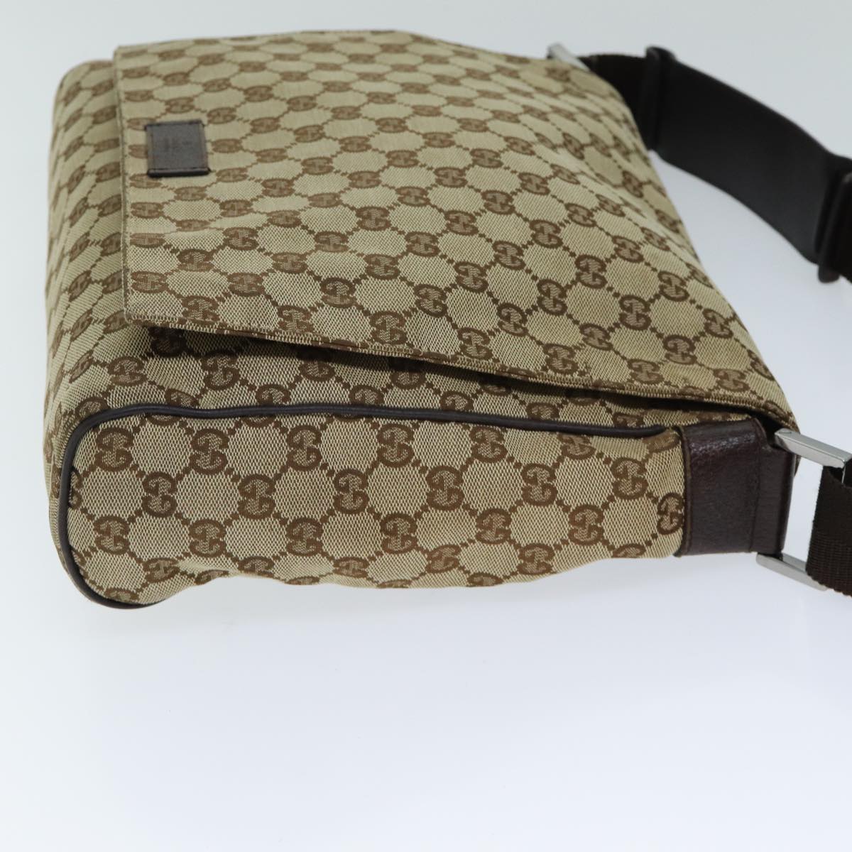 GUCCI GG Canvas Shoulder Bag Beige 146236 Auth yk12996