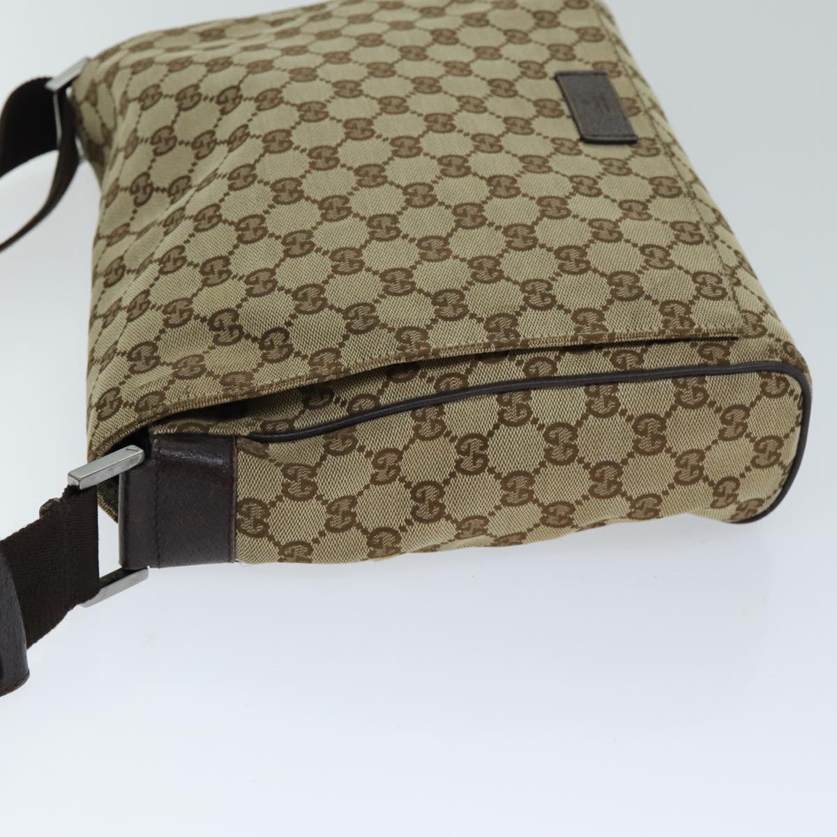 GUCCI GG Canvas Shoulder Bag Beige 146236 Auth yk12996