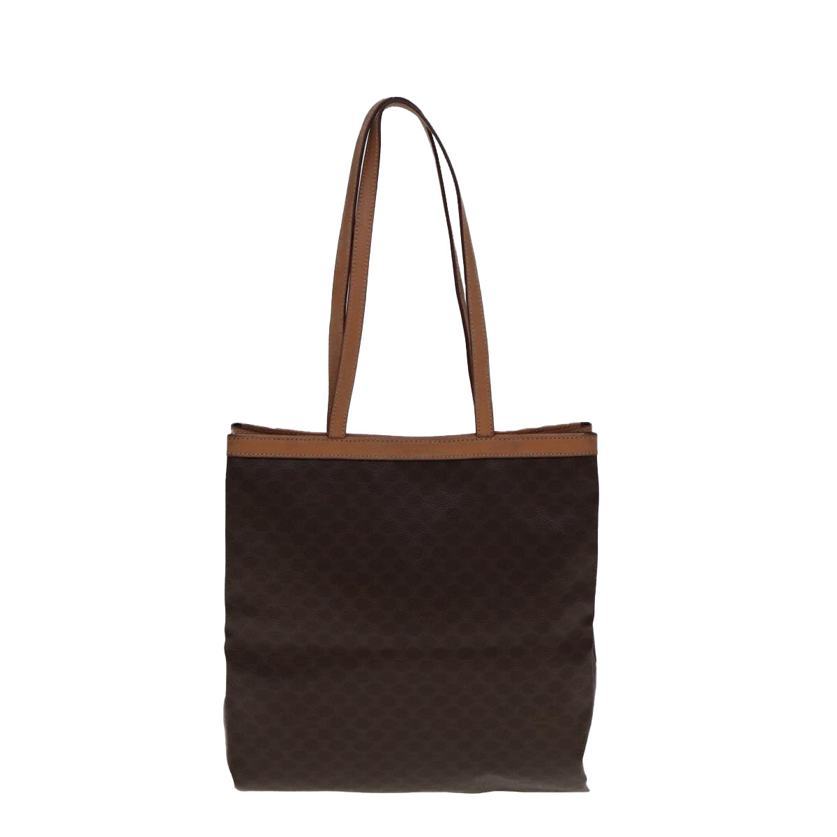 CELINE Macadam Canvas Tote Bag PVC Leather Brown Auth yk12998 - 0