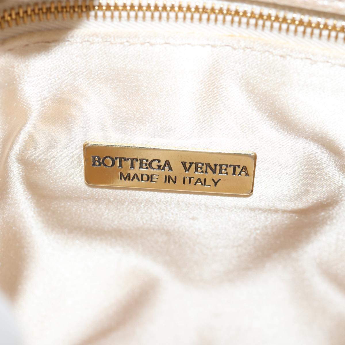 BOTTEGA VENETA INTRECCIATO Hand Bag Leather 2way Beige Auth yk13011