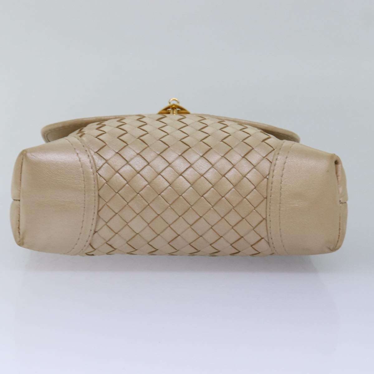 BOTTEGA VENETA INTRECCIATO Hand Bag Leather 2way Beige Auth yk13011