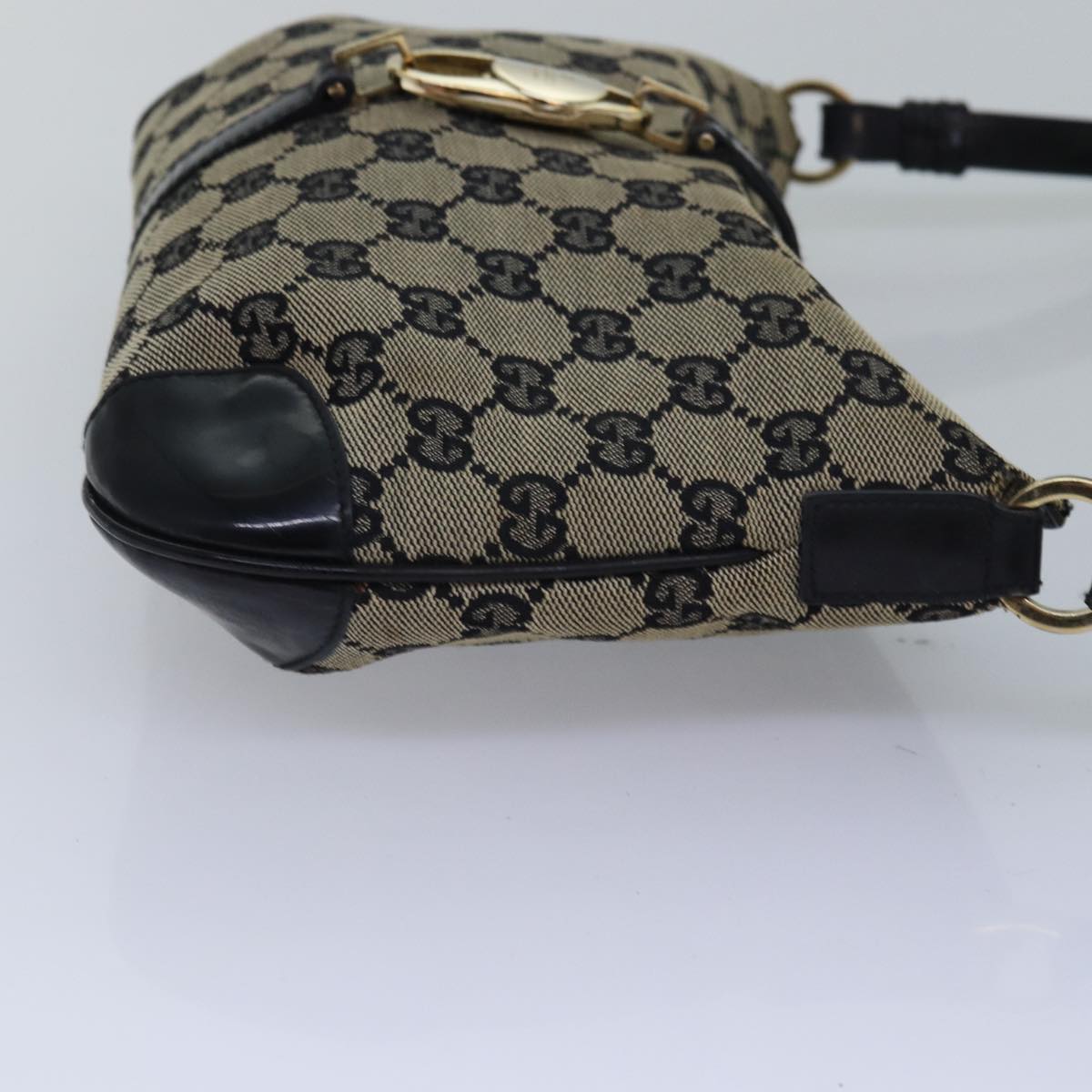 GUCCI Jackie GG Canvas Shoulder Bag Beige 001 4147 Auth yk13038