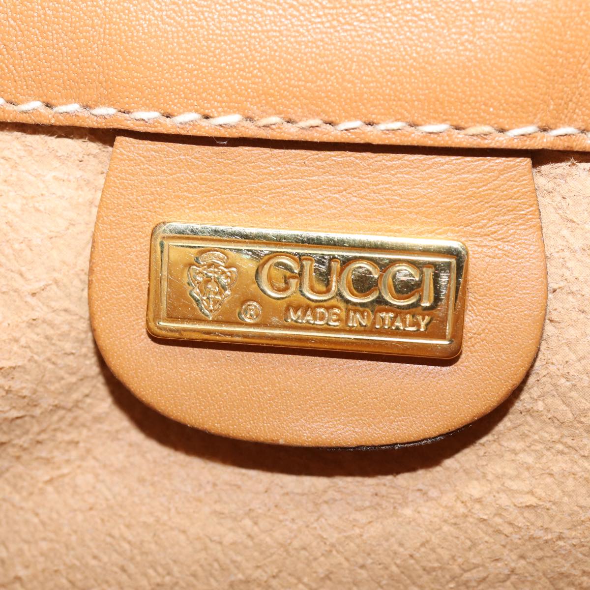 GUCCI Micro GG Supreme Shoulder Bag PVC Leather Beige 001 41 4425 Auth yk13040