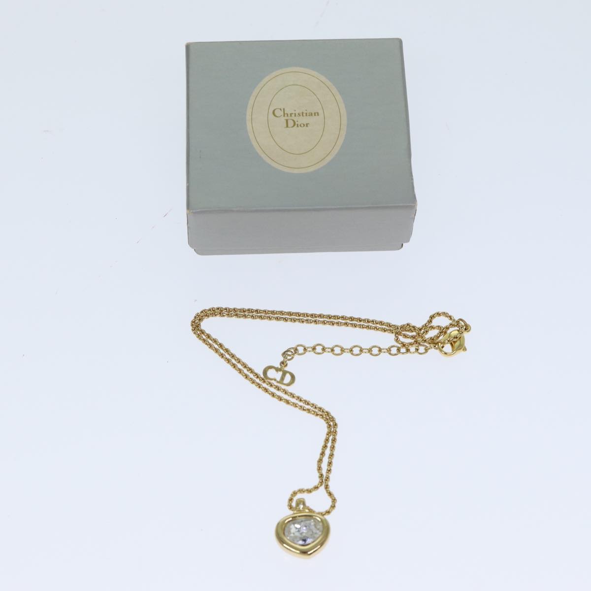 Christian Dior Necklace metal Gold Auth yk13053