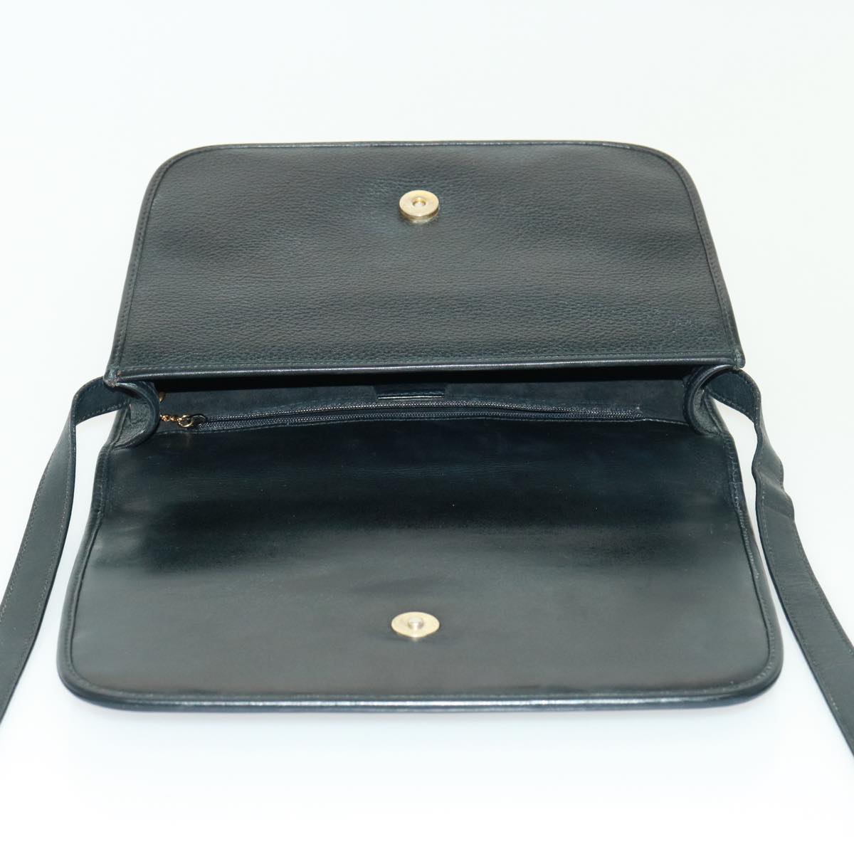 GUCCI Shoulder Bag Leather Black Auth yk13058